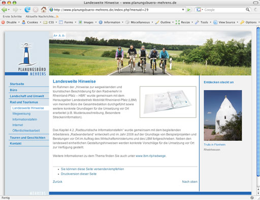 Screenshot Planungsbüro Mehrens Screenshot Planungsbüro Mehrens